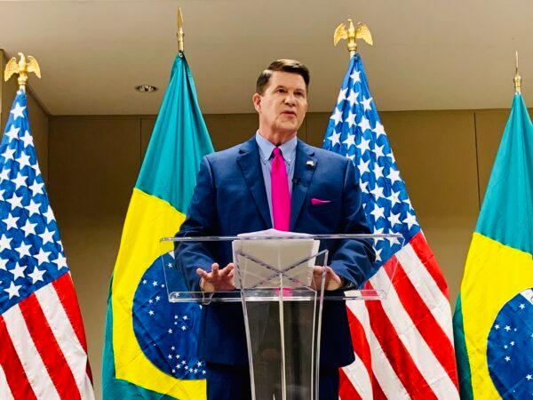 U.S. Undersecretary for Economic Affairs Keith Krach speaks during a meeting on Clean Network in Brasilia, Brazil on Nov. 11, 2020. (Courtesy of Keith Krach)