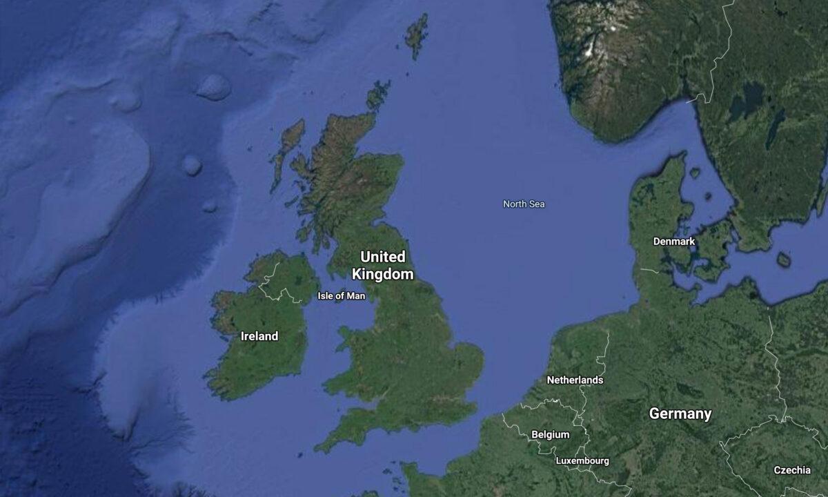 Satellite view of the UK and Ireland. (Screenshot/Google Maps)
