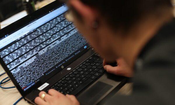 A student from an engineering school attends the first edition of the Steria Hacking Challenge., in Meudon, west of Paris, March 16, 2013. (Thomas Samson/AFP/Getty Images)