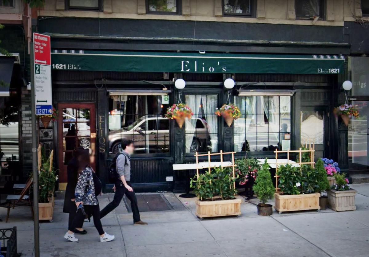 Elio's Italian restaurant in Manhattan (Screenshot/<a href="https://www.google.com/maps/@40.7767202,-73.9526181,3a,42.2y,307.82h,88.81t/data=!3m6!1e1!3m4!1sEDbP9gdPw962vSk29Z0GRA!2e0!7i16384!8i8192">Google Maps</a>)