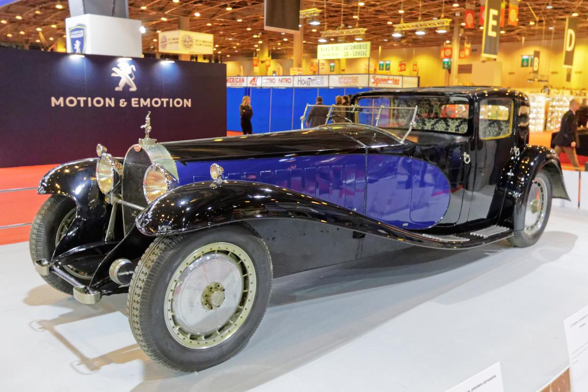 A Bugatti Coupe presented at the Retromobile show in Paris in 2015. (<a href="https://commons.wikimedia.org/wiki/File:R%C3%A9tromobile_2015_-_Bugatti_Royale_Coup%C3%A9_Napol%C3%A9on_-_1929_-_002.jpg">Thesupermat</a>/CC BY-SA 4.0)