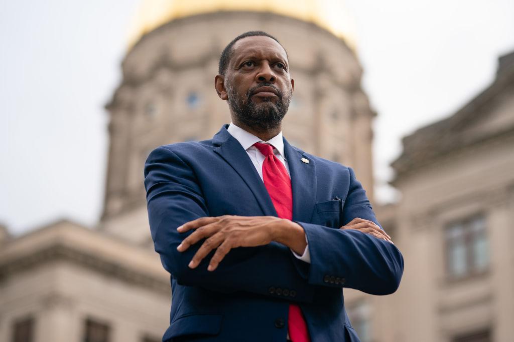 Georgia state Rep. Vernon Jones poses for a portrait at the Georgia State Capitol in Atlanta, Ga., on Oct. 25, 2020. (Elijah Nouvelage / AFP via Getty Images)