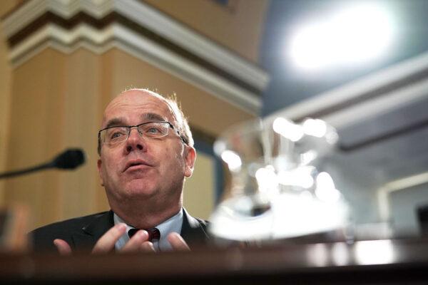 James McGovern (D-Mass.) speaks during a meeting at the Capitol in Washington, on Dec. 21, 2017. (Alex Wong/Getty Images)
