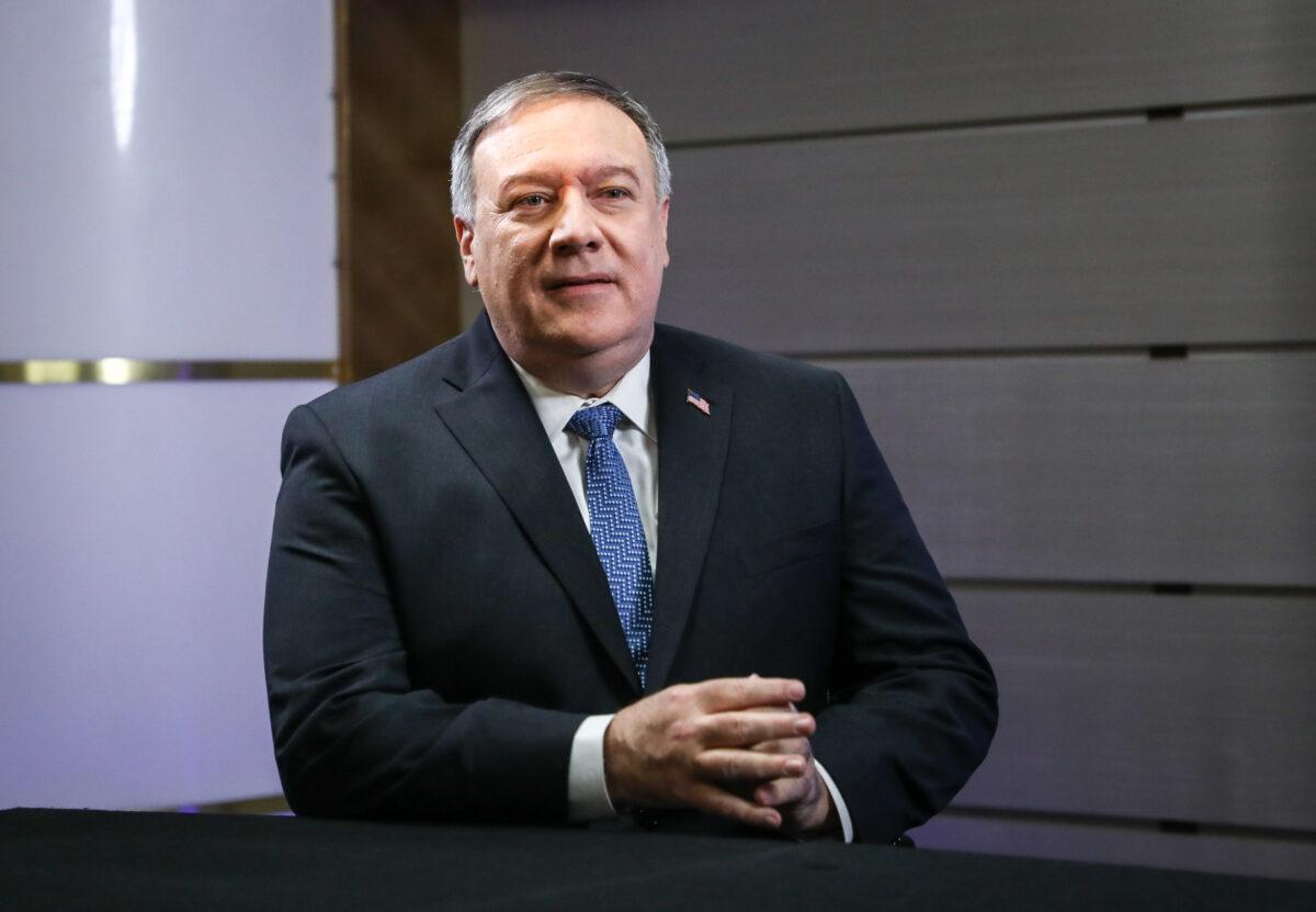 Secretary of State Mike Pompeo at the State Department in Washington on Jan. 4, 2021. (Charlotte Cuthbertson/The Epoch Times)