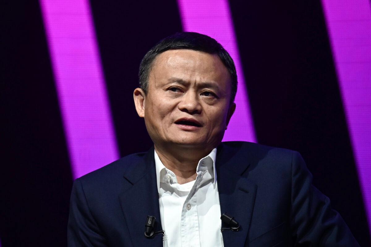 Jack Ma, CEO of Alibaba, speaks during his visit at the Vivatech startups and innovation fair in Paris, on May 16, 2019. (Philippe Lopez/AFP via Getty Images)