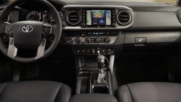 The interior with Multi-Terrain Monitor. (Courtesy of Toyota)