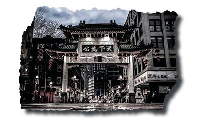 The Chinatown Gate in Boston on March 24, 2020. (Maddie Meyer/Getty Images)