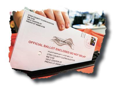 A mail-in ballot in Provo, Utah, on Nov. 6, 2018. (George Frey/Getty Images)