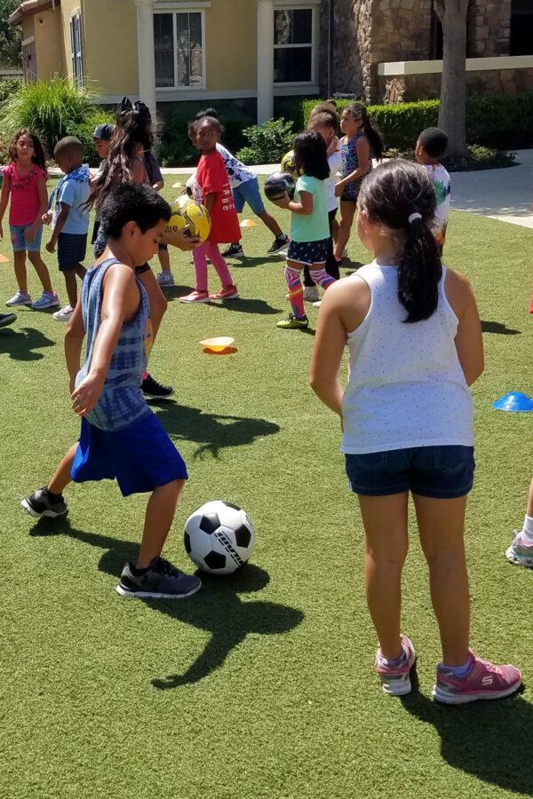 Children play at an event organized for tenants by property manager Crystal Lawless in Rancho Cucamonga, Calif. (Courtesy of Crystal Lawless)