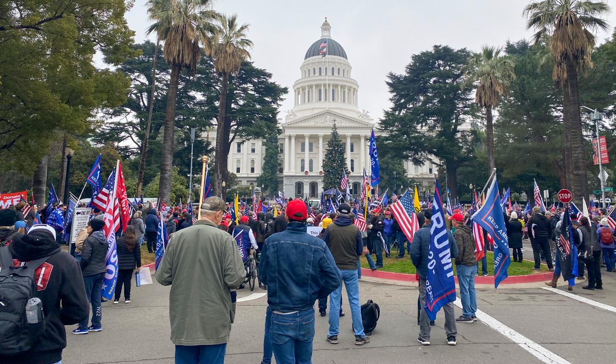 Trump Supporters Hold Rallies at California and Nevada Capitols