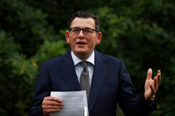 Victorian Premier Daniel Andrews at a press conference in Melbourne, Australia on Nov. 12, 2020. (Daniel Pockett/Getty Images)