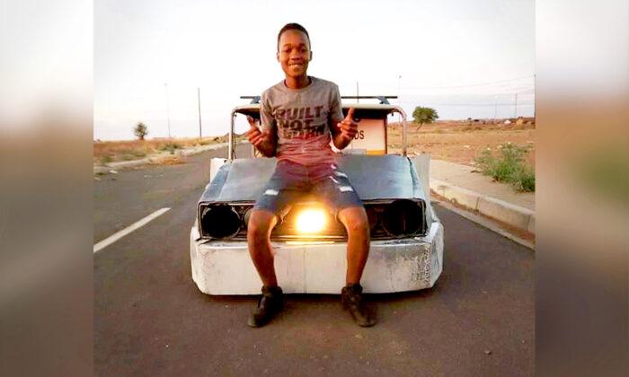 South African Teen Is Too Poor to Buy a Car, so He Builds His Own Car Using Scrap Metal