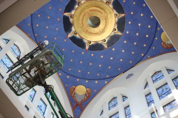 <span data-sheets-value="{"1":2,"2":"The artwork adorning the ceiling of the crossing tower, which will be located directly above the high altar, was designed by alumna Mandy Hain and her team of artisans. (Christendom College)"}" data-sheets-userformat="{"2":15107,"3":{"1":0},"4":[null,2,65535],"11":4,"12":0,"14":[null,2,2105636],"15":"\"Times New Roman\", serif","16":14}">The artwork adorning the ceiling of the crossing tower, which will be located directly above the high altar, was designed by alumna Mandy Hain and her team of artisans. (Christendom College)</span>
