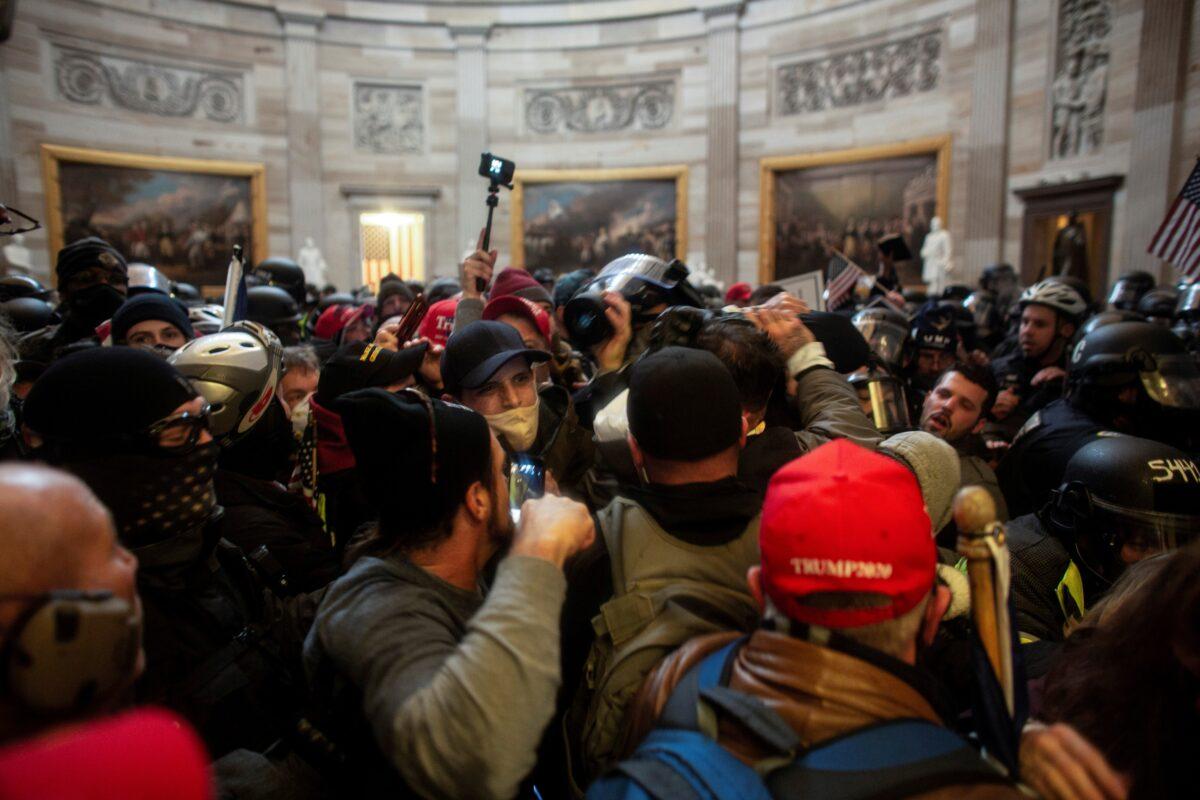 Protesters storm the Capitol Building in Washington on Jan. 6, 2021. (Ahmed Gaber/Reuters)