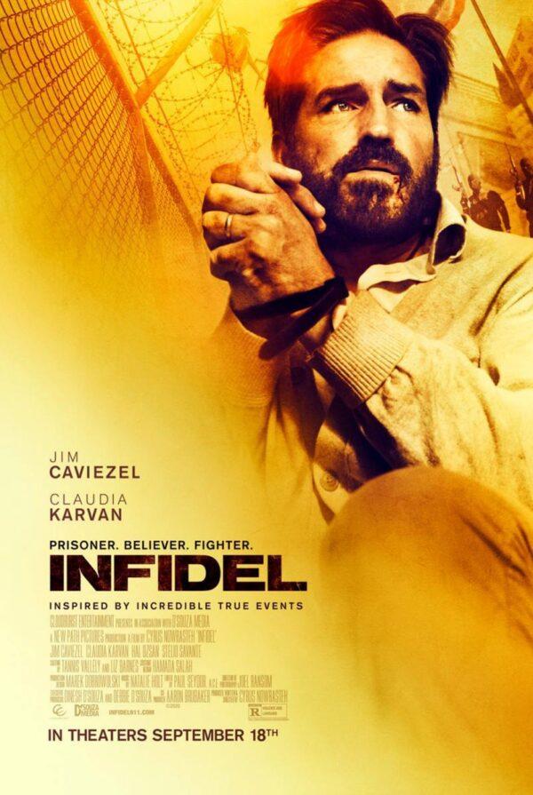 A poster for Jim Caviezel’s 2020 release, “Infidel.” (Cloudburst Entertainment)