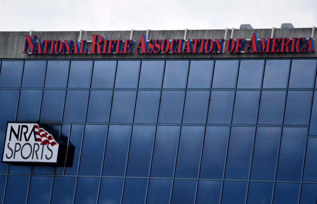  The National Riffle Association of America (NRA) headquarters in Fairfax, Va., on Aug. 6, 2020. (Olivier Douliery/AFP via Getty Images)