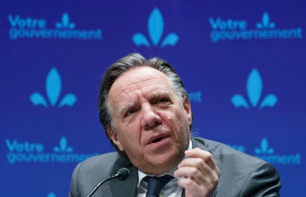 Quebec Premier Francois Legault responds to a question during a news conference in Montreal, Canada on Dec. 16, 2020. (Paul Chiasson/The Canadian Press)