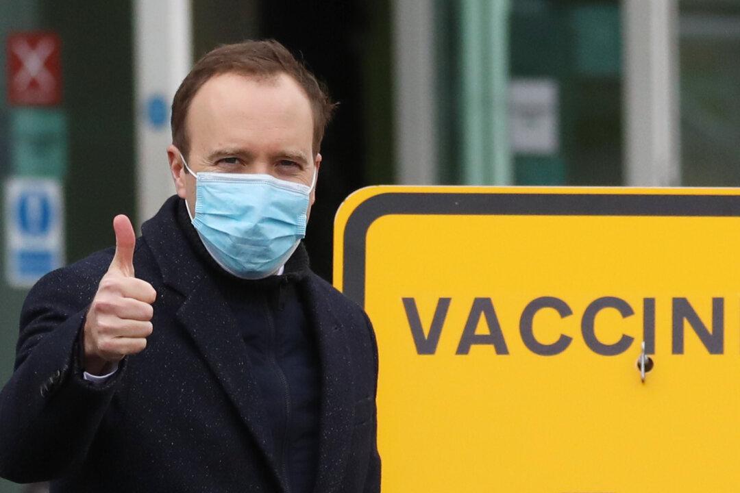 UK Has Vaccinated 4 Million People Against CCP Virus, Health Secretary Says