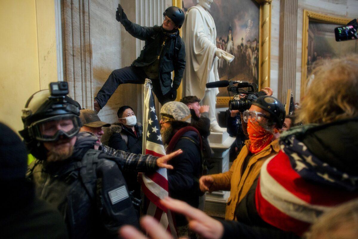 Protesters storm the Capitol building in Washington on Jan. 6, 2020. (Ahmed Gaber/Reuters)