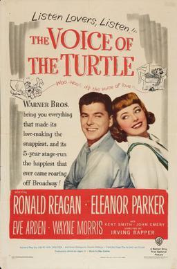 Two stars worth remembering, in the poster for "The Voice of the Turtle." (Public Domain)
