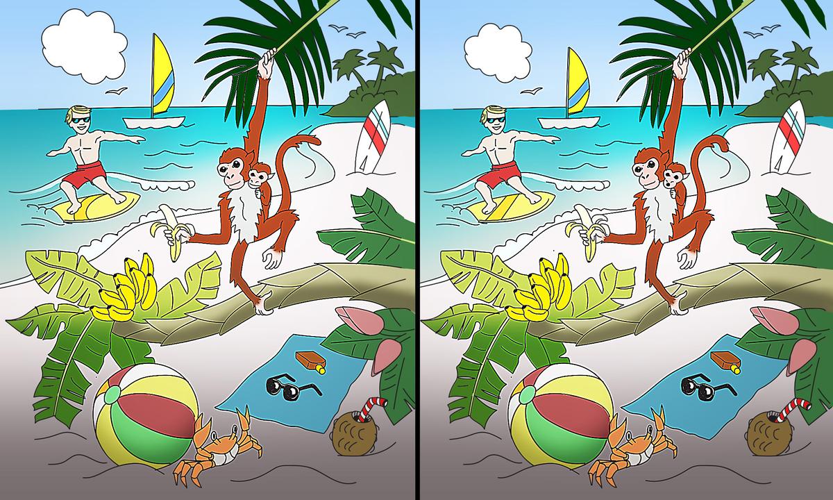 Can You Spot 10 Differences in This Balmy Tropical Beach Scene? (Yes, We Want to Go, Too)