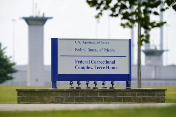 The federal prison complex in Terre Haute, Ind., on Aug. 28, 2020. (Michael Conroy/File Photo via AP)