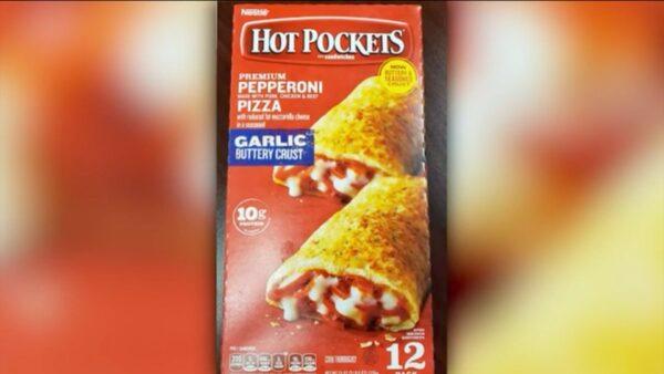 Nestlé Hot Pockets Brand Sandwiches: Premium Pepperoni made with pork, chicken and beef pizza garlic buttery crust. (Courtesy of USDA via Nestle)