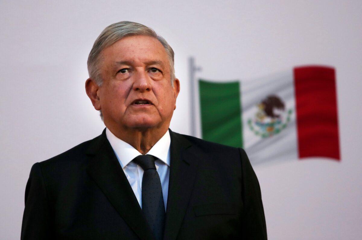 Mexican President Andrés Manuel López Obrador attends the commemoration of his second anniversary in office at the National Palace in Mexico City, on Dec. 1, 2020. (Marco Ugarte/AP Photo)