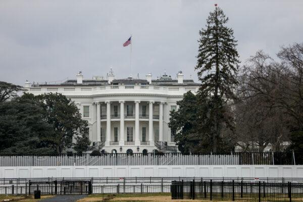 The south side of the White House on Jan. 15, 2021. (Charlotte Cuthbertson/The Epoch Times)