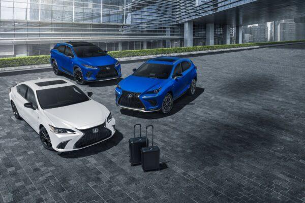 Zero Halliburton Edge Light-Weight travel cases with Blackline Special Edition. (Courtesy of Lexus)