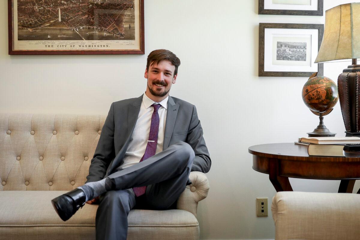 Parler co-founder and CEO John Matze in Washington on June 11, 2019. (Samira Bouaou/The Epoch Times)