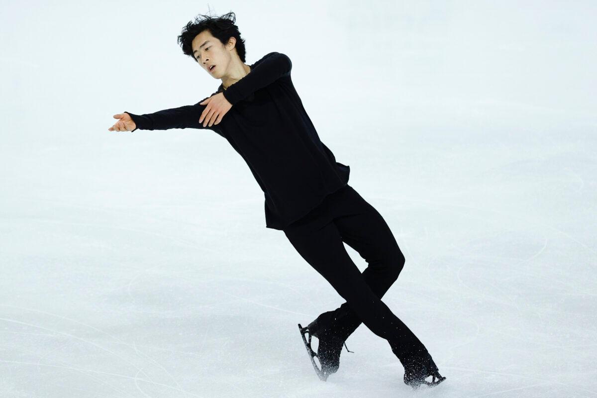 Nathan Chen competes in the men's free skate program during the U.S. Figure Skating Championships at the Orleans Arena in Las Vegas, Nev., on Jan. 17, 2021. (Tim Nwachukwu/Getty Images)