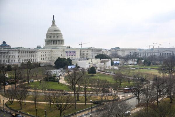 The Capitol building in Washington on Jan. 15, 2021. (Charlotte Cuthbertson/The Epoch Times)
