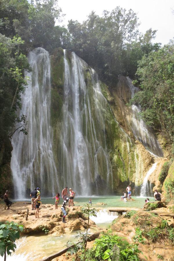 The 150-foot Salto El Limón waterfall. (Kevin Revolinski)
