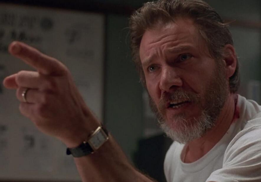 Dr. Richard Kimble (Harrison Ford) blows the whistle on a former friend's unethical lab reports, in “The Fugitive.” (Warner Bros.)