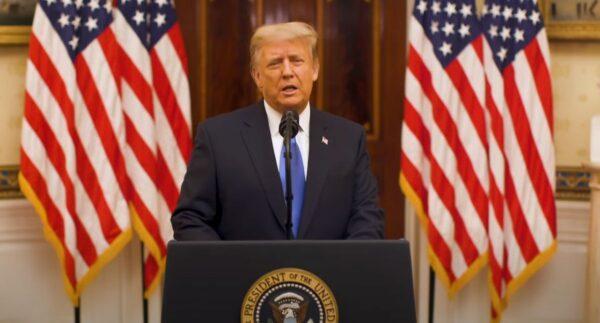President Donald Trump delivers his farewell speech on Jan. 19, 2021. (White House/YouTube)