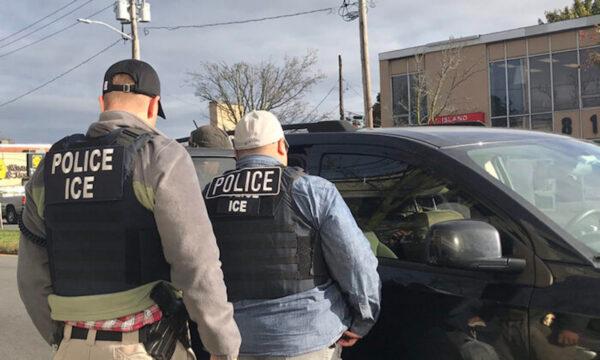 ICE agents apprehend individuals with prior criminal convictions ranging from sexual abuse to rape, in Long Island, N.Y., on Nov. 4, 2019. (ICE)
