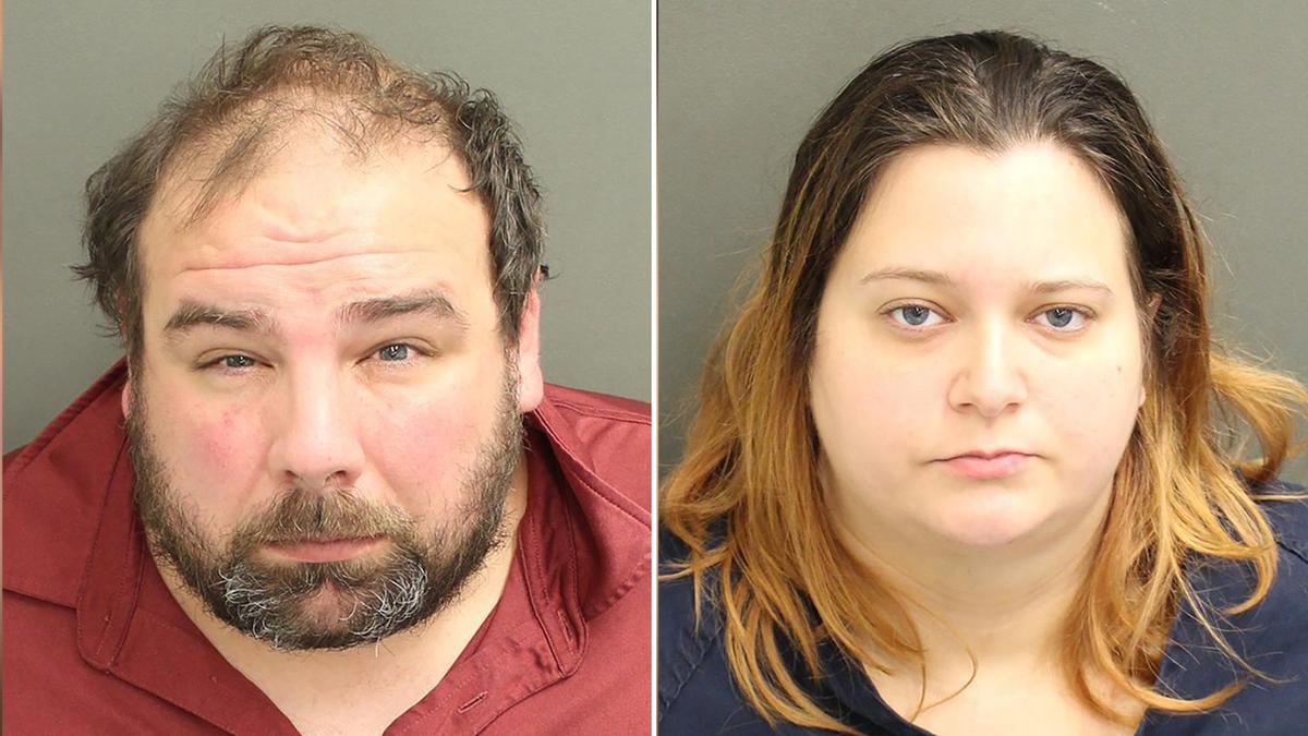 Timothy Wilson II (L) and Kristen Swann (R) were both arrested on multiple charges of child abuse. (Courtesy of Orlando Police Department)