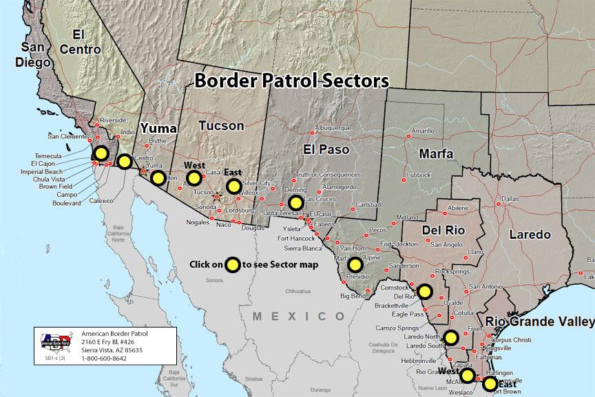  The Laredo Sector is one of nine CBP sectors along the southern border of the United States. It contains about 135 miles of the international border with Mexico. (Americanpatrol.com)