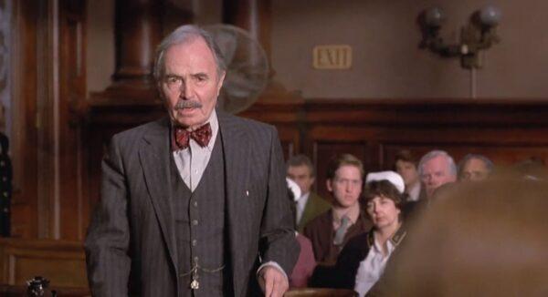 Legal guru Ed Concannon (James Mason) is hired to oppose Frank Galvin in court. (Twentieth Century Fox)