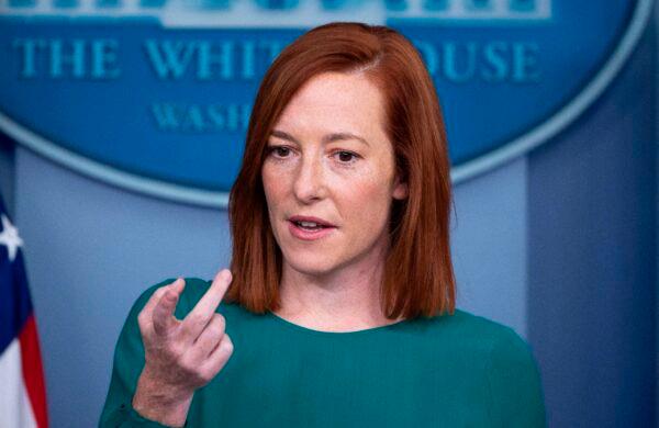 White House Press Secretary Jen Psaki speaks during the daily press briefing at the White House in Washington, on Jan. 25, 2021. (Jim Watson/AFP via Getty Images)