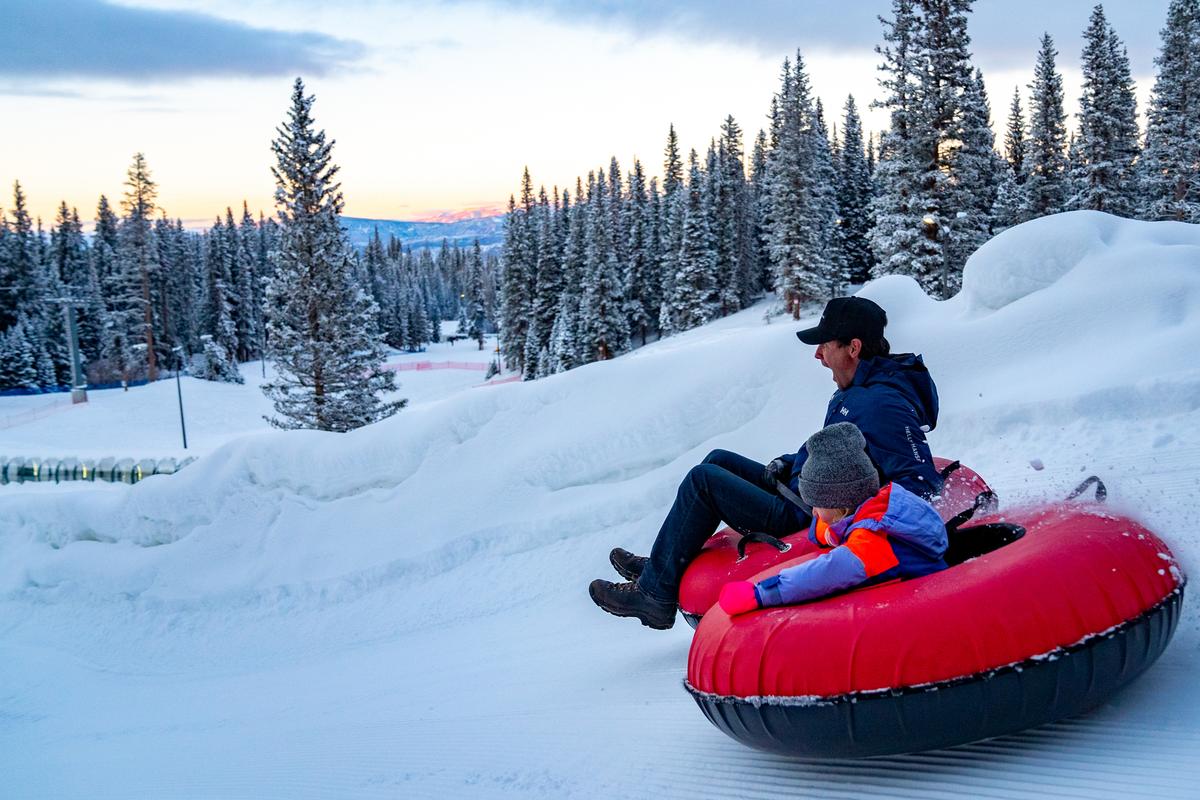 Tubing on Ullr Nights in Snowmass, Colo. (Jordan Curet)