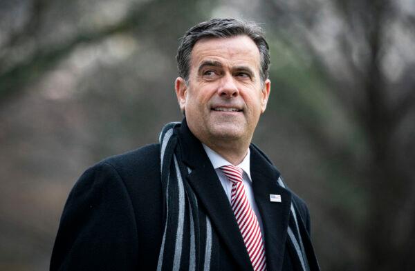 Then-Director of National Intelligence John Ratcliffe is seen on the South Lawn of the White House, in Washington, on Dec. 12, 2020. (Al Drago/Getty Images)