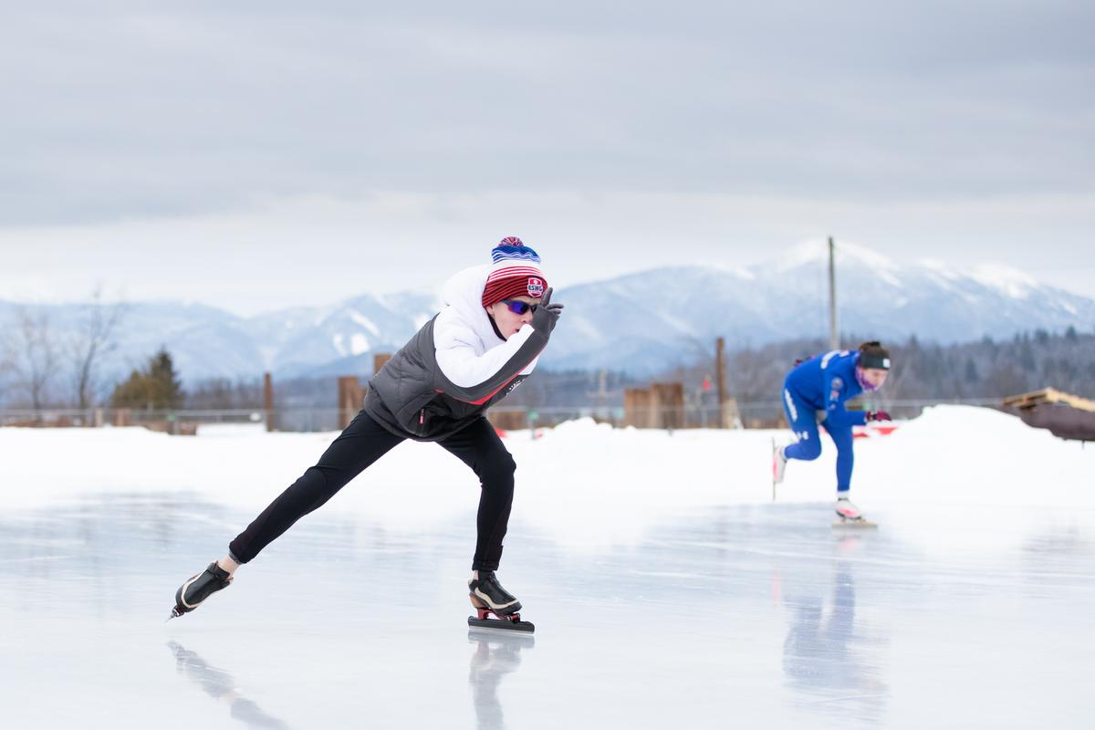 Skating in Lake Placid. (Courtesy of Regional Office of Sustainable Tourism, Adirondacks, NY)