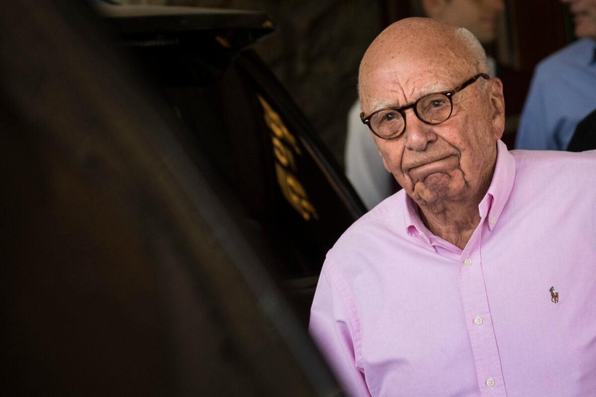 Rupert Murdoch, chairman of News Corp and co-chairman of 21st Century Fox, arrives at the Sun Valley Resort of the annual Allen & Company Sun Valley Conference in Sun Valley, Idaho, on July 10, 2018. (Drew Angerer/Getty Images)