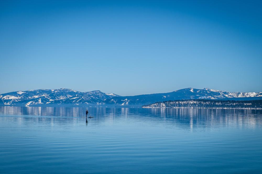 Paddle boarding on Lake Tahoe is also a winter activity. (J. Marquardt/Shutterstock)