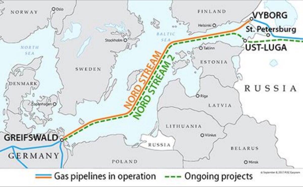 The Nord Stream gas pipeline system. (Congressional Research Service)
