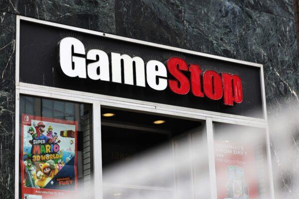 GameStop store signage in New York on Jan. 27, 2021. (Michael M. Santiago/Getty Images)