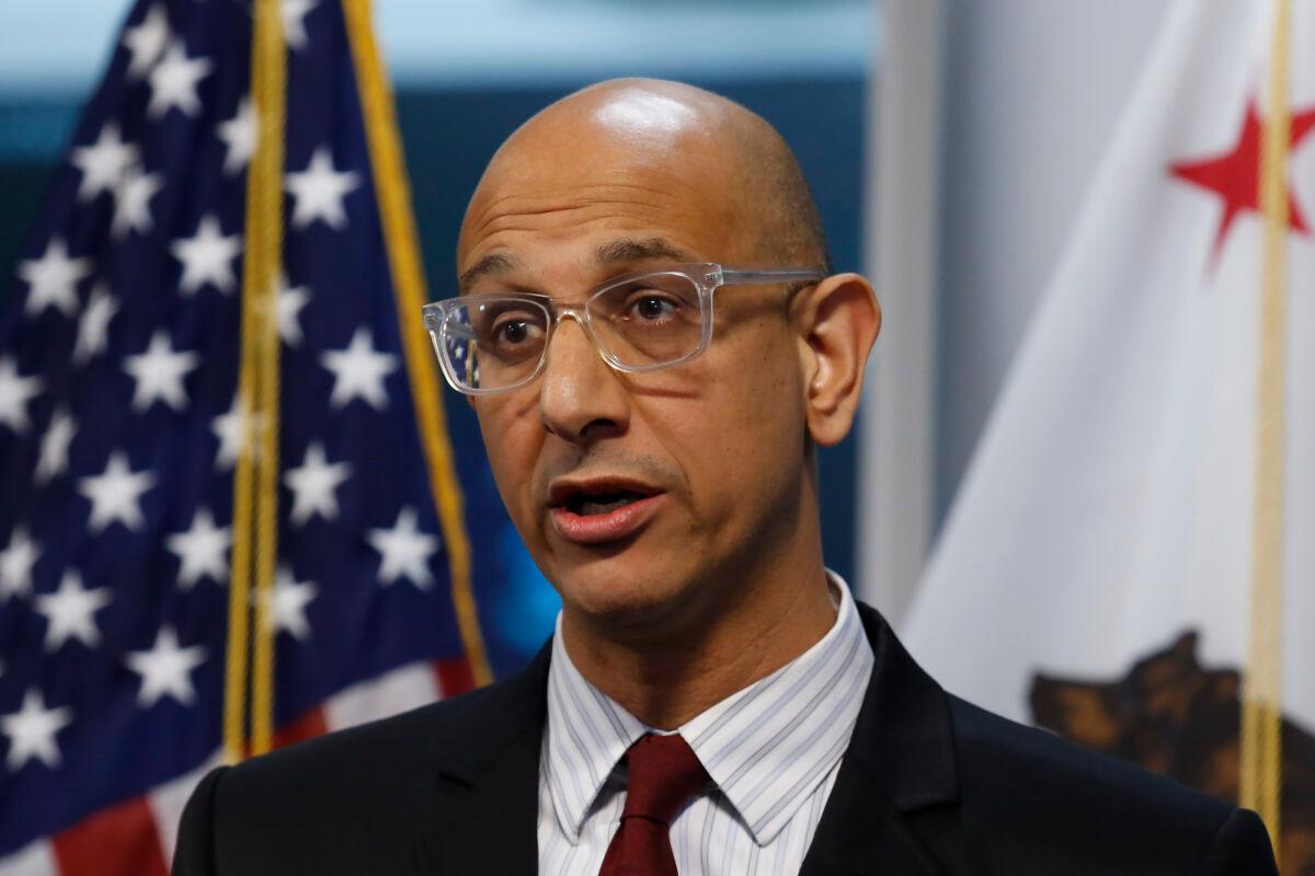 California Health and Human Services Secretary Dr. Mark Ghaly, discusses the state's response to the coronavirus at a news briefing held at the the Governor's Office of Emergency Services in Rancho Cordova Calif., on April 9, 2020. (Rich Pedroncelli/AP Photo)