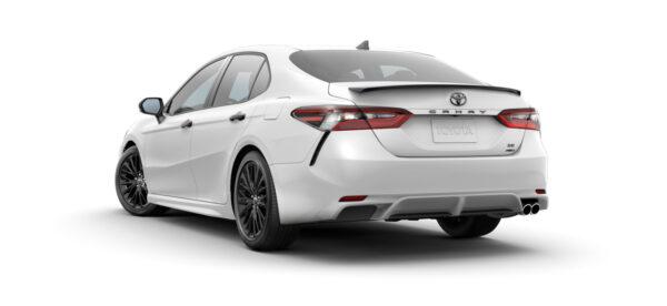 Black badges, wheels, window trims, door handles, shark fin antenna, and spoiler. (Courtesy of Toyota)